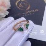 Bulgari Divas' Dream Ring In 18 Kt Rose Gold Set With Malachite Elements And Pavé Diamonds Ref. 359033 (2)