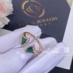 Bulgari Divas' Dream Ring In 18 Kt Rose Gold Set With Malachite Elements And Pavé Diamonds Ref. 359033 (4)