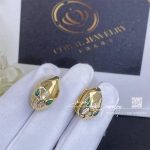 Bulgari Serpenti Yellow Gold & Malachite Earrings Ref . 352701 (6)