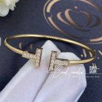 Tiffany T Diamond Wire Bracelet In 18k Yellow Gold 60010754 (5)