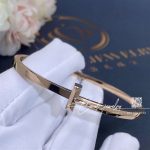 Tiffany T T1 Hinged Bangle In Rose Gold (6)