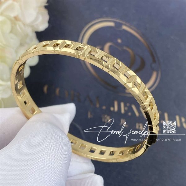 Tiffany T True Narrow Hinged Bangle In 18k Gold (5)