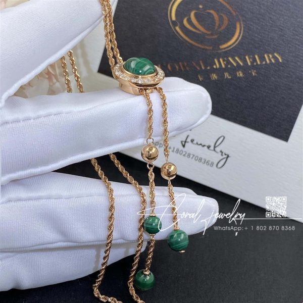 Piaget Possession Rose Gold Malachite Diamond Pendant G33pe300 (9)