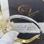 Tiffany Lock Bangle In Yellow And White Gold With Half Pavé Diamonds (3)