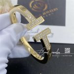 Tiffany T Pavé Diamond Square Bracelet In 18k Gold (5)