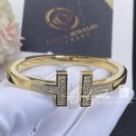 Tiffany T Pavé Diamond Square Bracelet In 18k Gold (6)