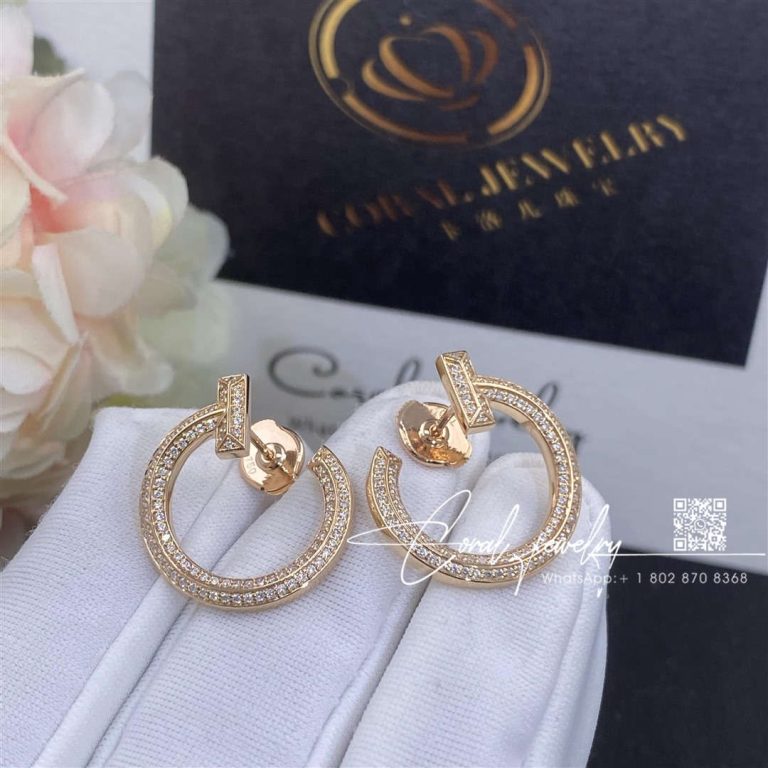 Tiffany T T1 Open Hoop Earrings In Rose Gold (1)