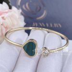 Chopard Happy Hearts Rose Gold Malachite Diamond Bangle 857482 5105 (1)