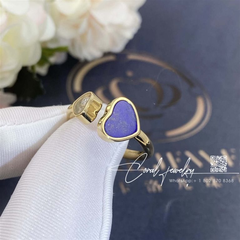 Chopard Happy Hearts Yellow Gold Blue Stone Ring 829482 5500 (1)