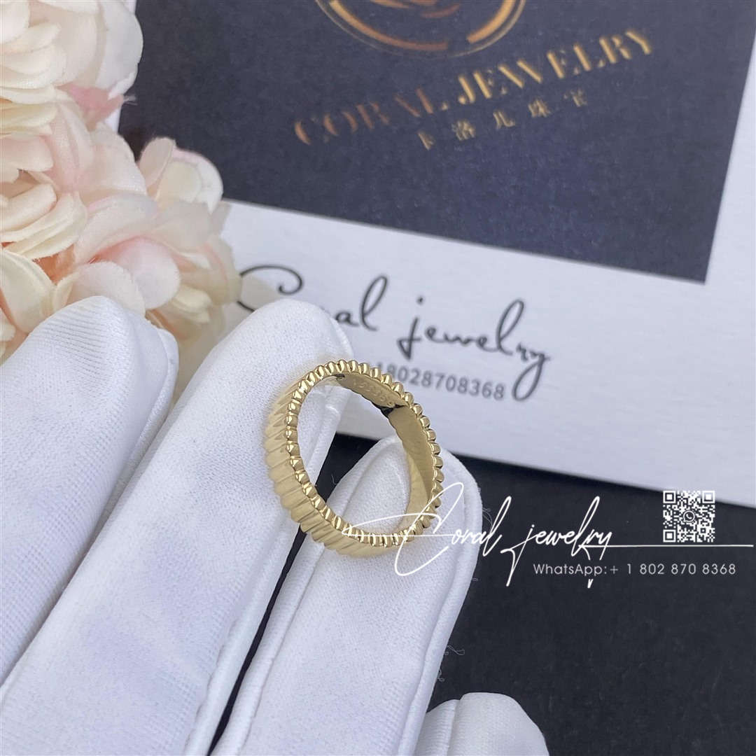 Boucheron Quatre Grosgrain Ring Yellow Gold Jrg02720 (4)