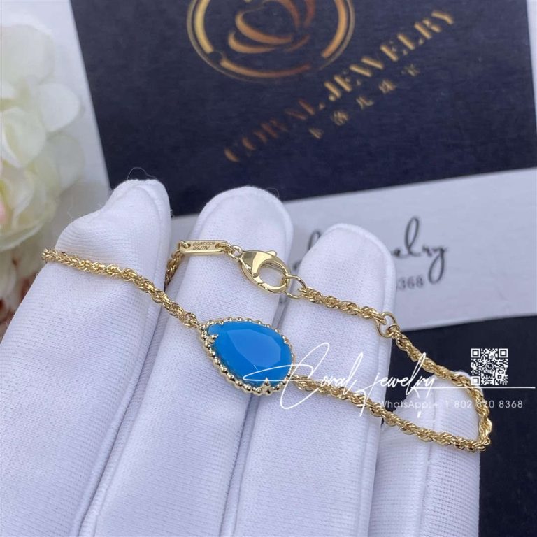 Boucheron Serpent Bohème Bracelet 18 Kt Yellow Gold And Turquoise Jbt00695m (1)