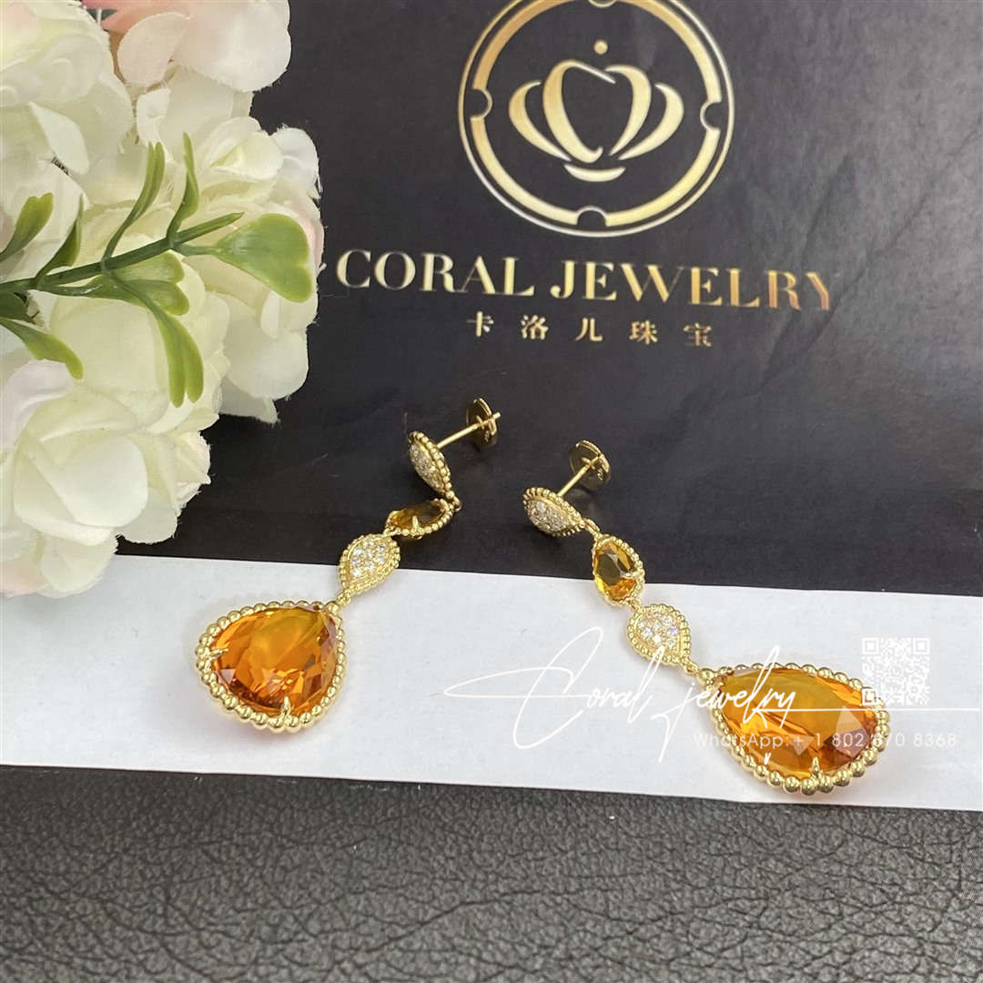 Boucheron serpent bohème couleur citrine diamond earrings jco01279 (3)