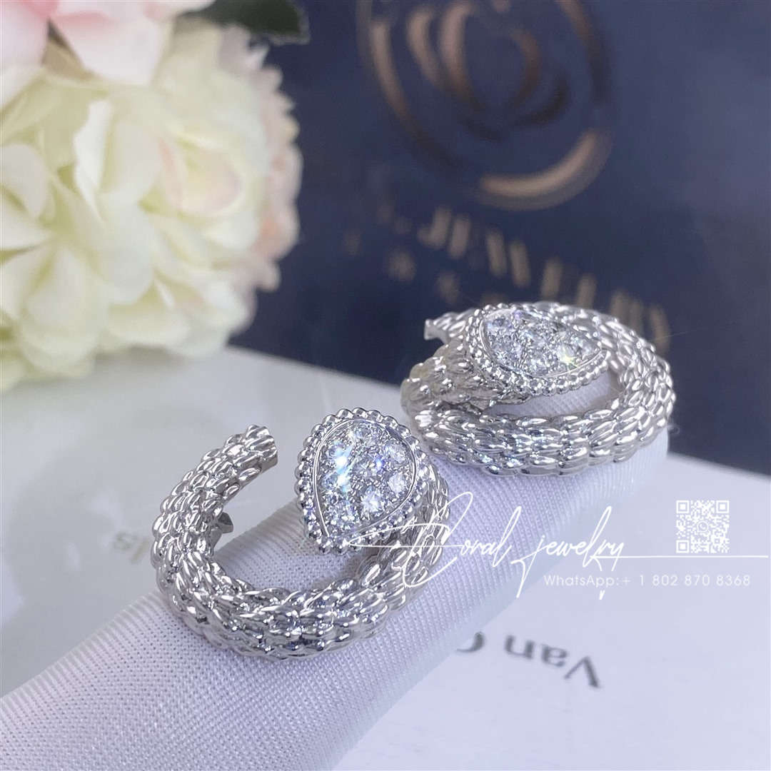 Boucheron Serpent Bohème Diamants White Gold Diamond Earrings Jco04cdb01 (1)