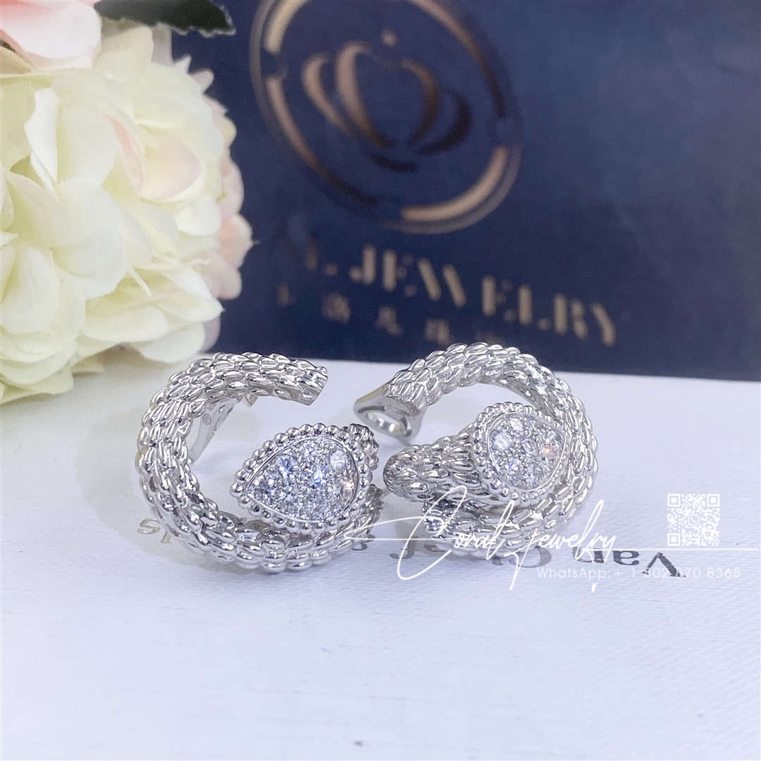 Boucheron Serpent Bohème Diamants White Gold Diamond Earrings Jco04cdb01 (3)