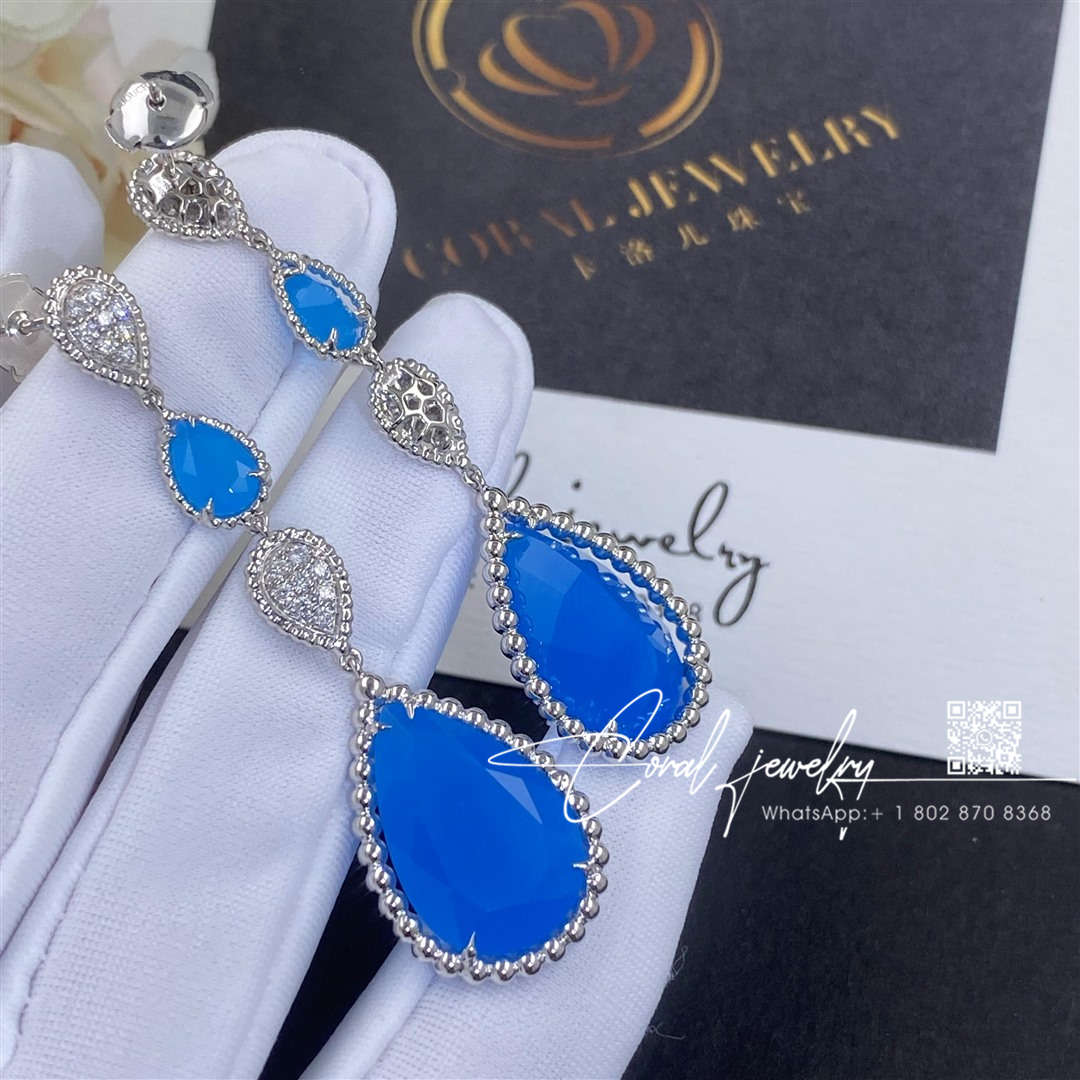 Boucheron serpent bohème earrings white gold aquamarine diamond (7)