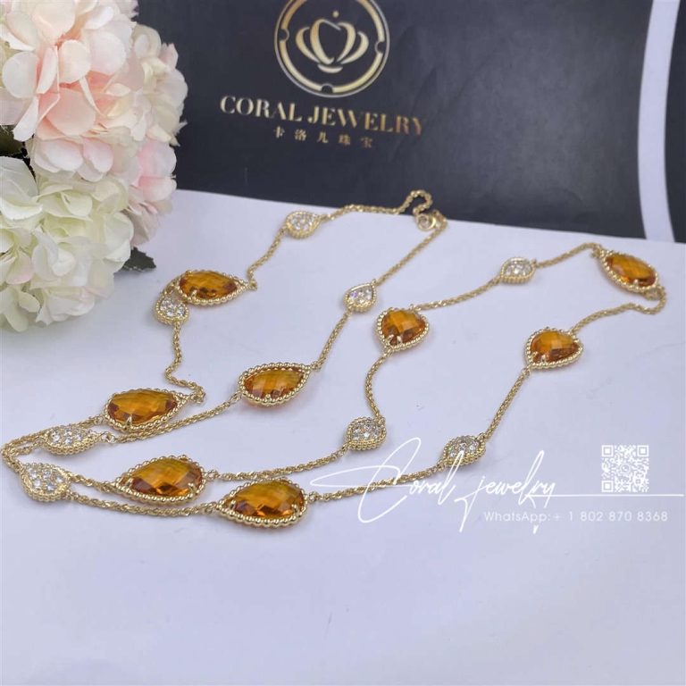 Boucheron Serpent Bohème Long Necklace, 16 Motifs Citrine Diamond Necklace Jcl01018 (1)