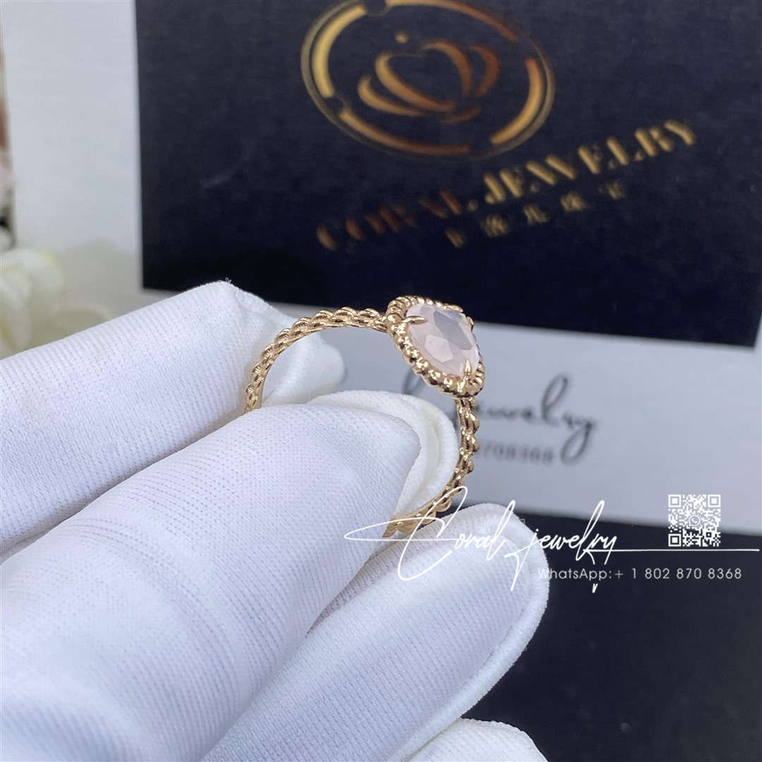 Boucheron serpent bohème rose quartz ring s motif jrg03184 (5)