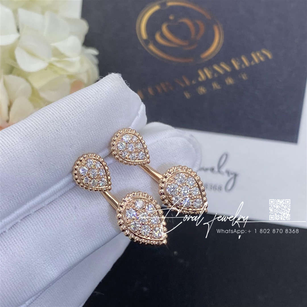 Boucheron serpent bohème stud earring s and xs motifs rose gold (1)