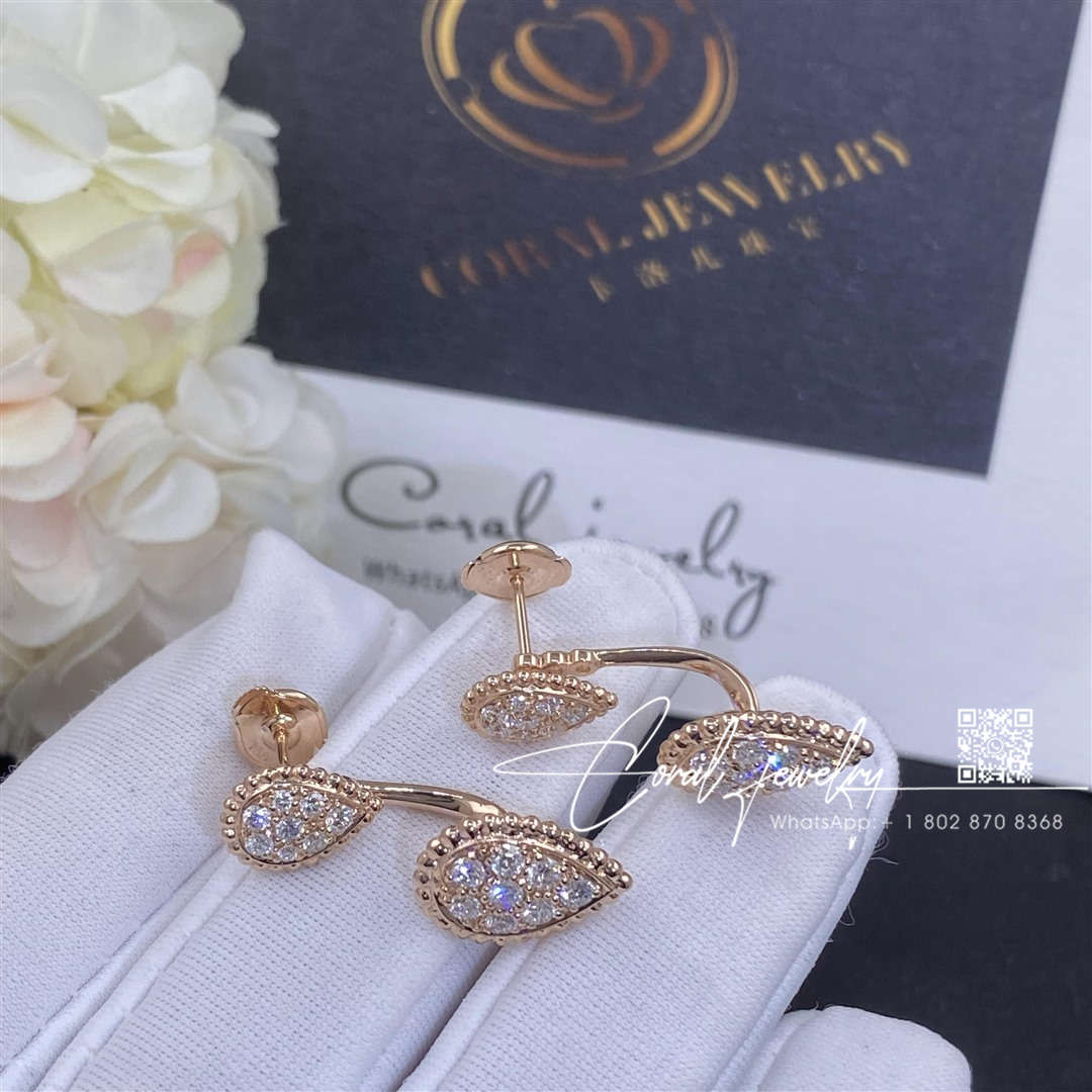 Boucheron serpent bohème stud earring s and xs motifs rose gold (4)