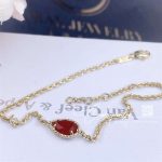 Boucheron serpent boheme yellow gold diamond carnelian bracelet jbt00810 (6)