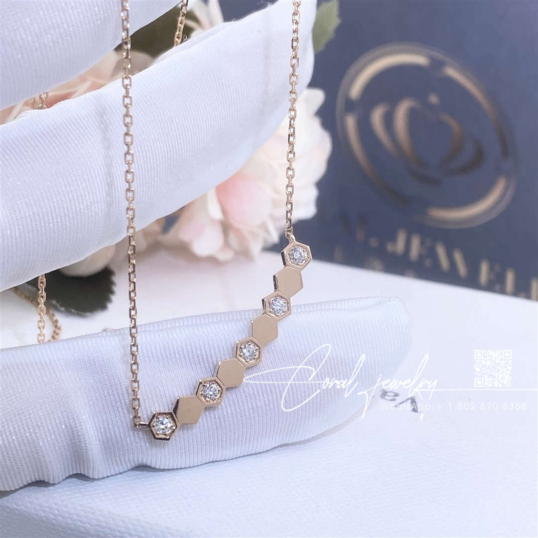 Chaumet bee my love pendant rose gold, diamonds 083983 (1)