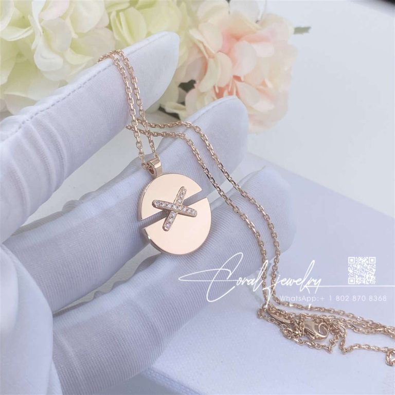 Chaumet Jeux De Liens Harmony Rose Gold Medium Model Pendant Rose Gold, Diamonds 084493 (14)
