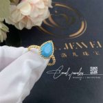 Boucheron Serpent Boheme Couleur Yellow Gold Turquoise Ring Jrg02856 (1)