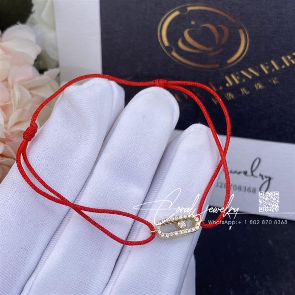 Messika Move Uno Bracelet With Red Cord 13211 Yg (2)