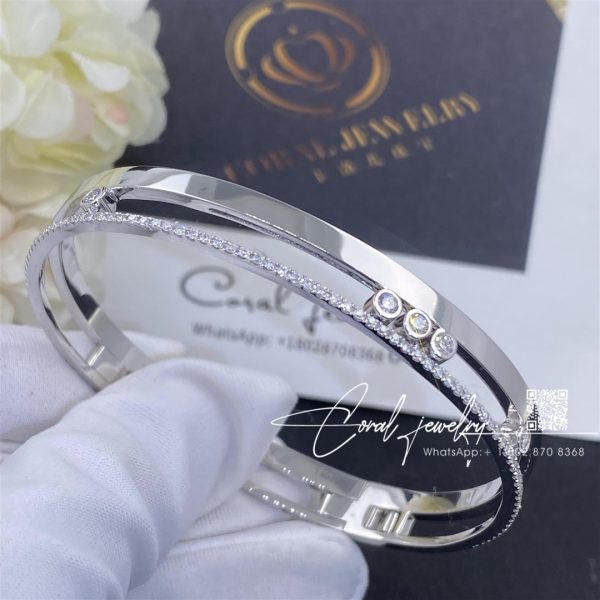 Messika Bangle Move Romane Lm White Gold Diamond Bracelet 6747 Wg (2)