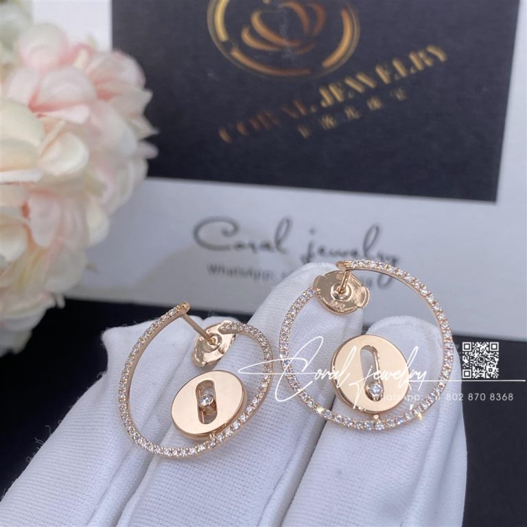 Messika Créoles Lucky Move Pm Rose Gold Diamond Earrings 07515 Pg (2)