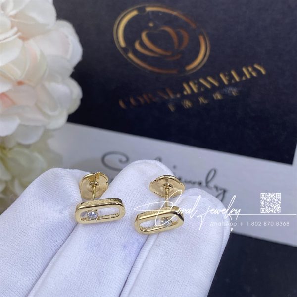 Messika Move Uno Stud Earrings Yellow Diamond Earrings 12305 Yg (4)