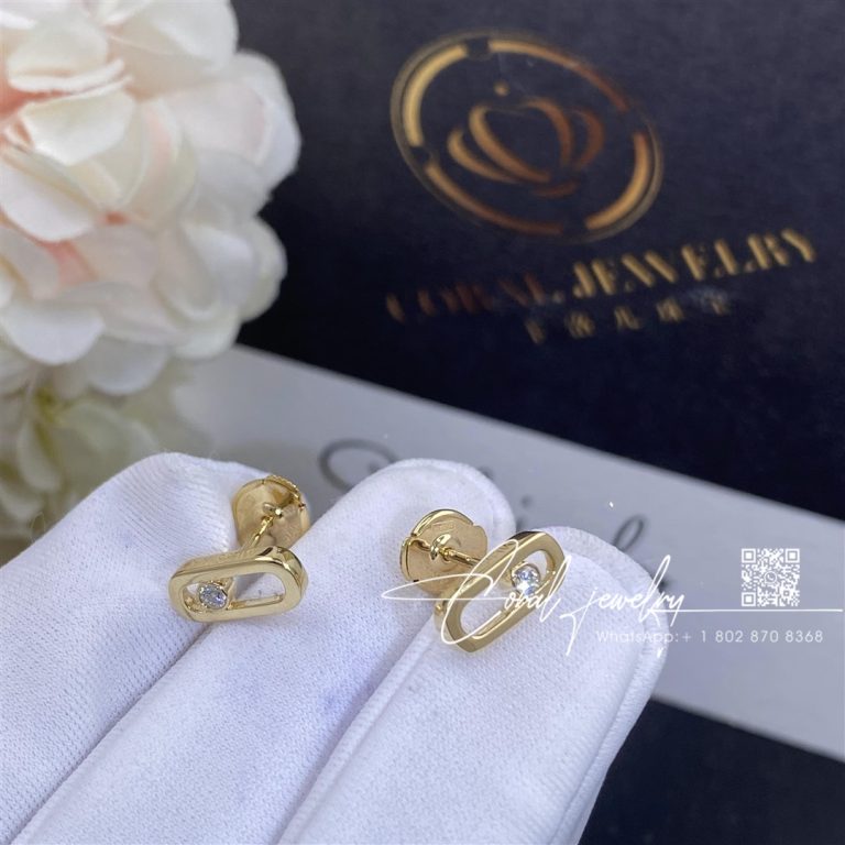 Messika Move Uno Stud Earrings Yellow Diamond Earrings 12305 Yg (5)