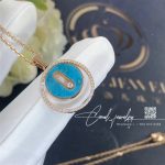 Messika Lucky Move Pm Turquoise Necklace Rose Gold Diamond Necklace 11649 Pg (5)