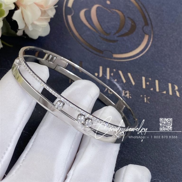 Messika Move Romane Bangle White Gold Diamond Bracelet 06514 Wg (4)