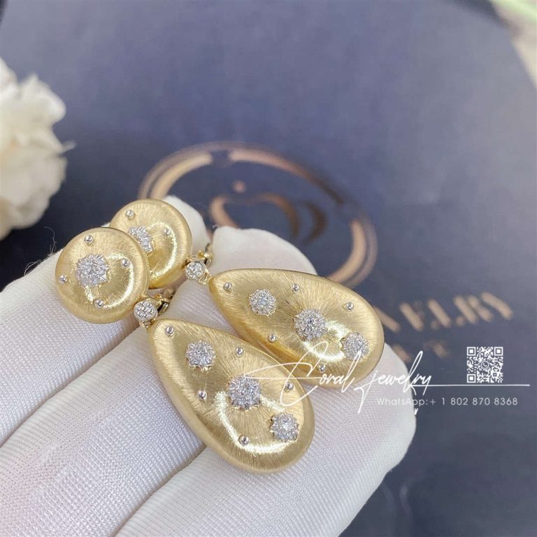 Buccellati Macri Earrings In Yellow And White Gold Set With Diamonds Jauear007661 (6)