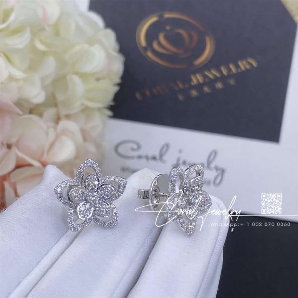 Graff Wild Flower Diamond Stud Earrings Rge1669 (7)