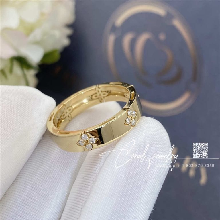 Roberto Coin Love In Verona Ring In 18kt Gold With Diamonds. Slim Version. Adr888ri2013 Y 016.00 (1)