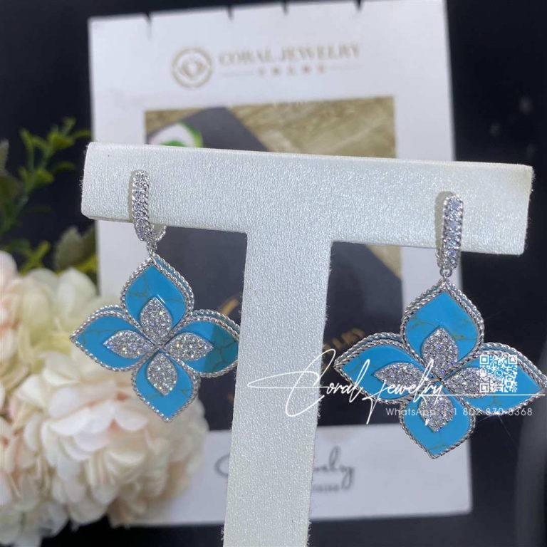 Roberto Coin Princess Flower Earrings With Diamonds And Turquoise Adv888ea1838 03 (1)