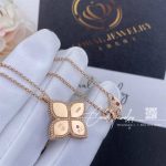 Roberto Coin Princess Flower Pendant Rose Gold With Diamonds 20mm (4)