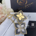 Roberto Coin Princess Flower Yellow Gold Earrings With Diamonds And Black Jade Adv888ea1838 Y (4)