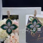 Roberto Coin Venetian Princess Flower Pendant Earrings In 18kt Rose Gold With Malachite And Diamonds. Large Version Adv888ea1838 Rw 01 (7)