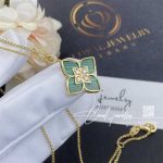 Roberto Coin Venetian Princess Pendant In 18kt Yellow Gold With Malachite And Diamonds. Small Size (1)