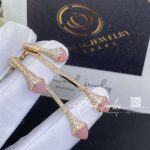 Marli Cleo Diamond Drop Earrings In Yellow Gold Pink Quartzite Cleo E2 (2)