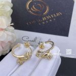 Marli Cleo Full Diamond Open Hoop Earrings In Yellow Gold Cleo E85 (2)