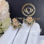 Roberto Coin Princess Flower Earrings With Diamonds And Malachite (4)