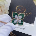 Roberto Coin Princess Flower Pendant With Diamonds And Malachite 34mm (7)