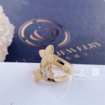 Roberto Coin Princess Flower Yellow And White Gold Ring With Diamonds (4)