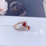 Marli Cleo Diamond Midi Ring In Rose Gold Black Carnelian Cleo R47 (1)