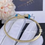 Marli Cleo Diamond Midi Slip On Bracelet In Yellow Gold Sea Blue Chalcedony (6)