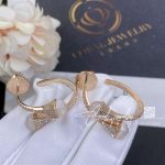 Marli Cleo Diamond Open Hoop Earrings In Rose Gold White Moon Stone Cleo E82 (8)